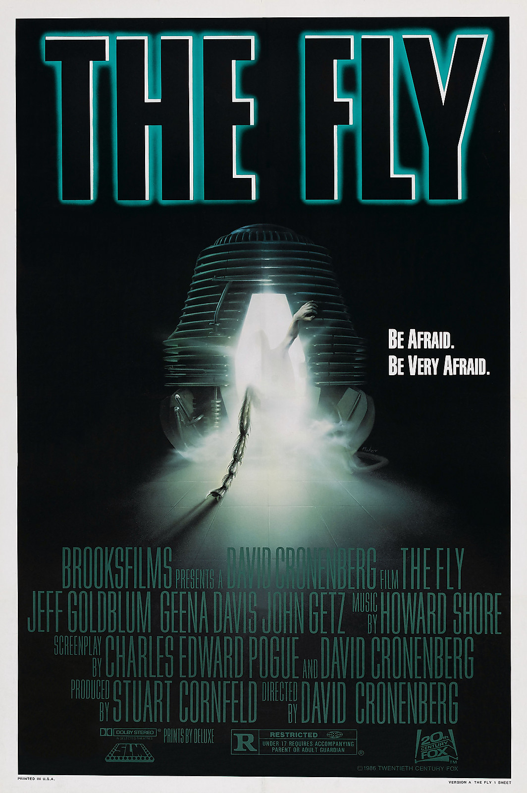 THE FLY Movie Poster 1986 