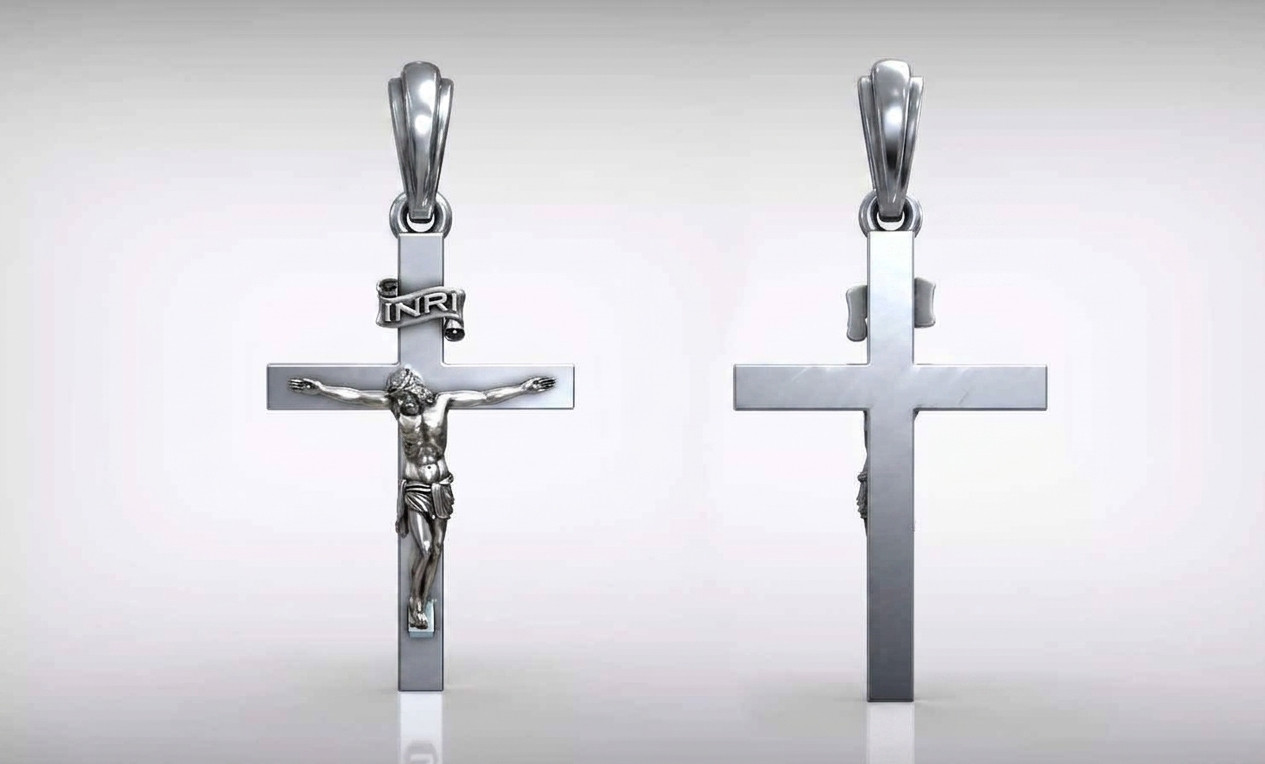 Jesus Crucifix Pendant 999 Fine Silver Handmade USA Classic Christian Cross Jewe