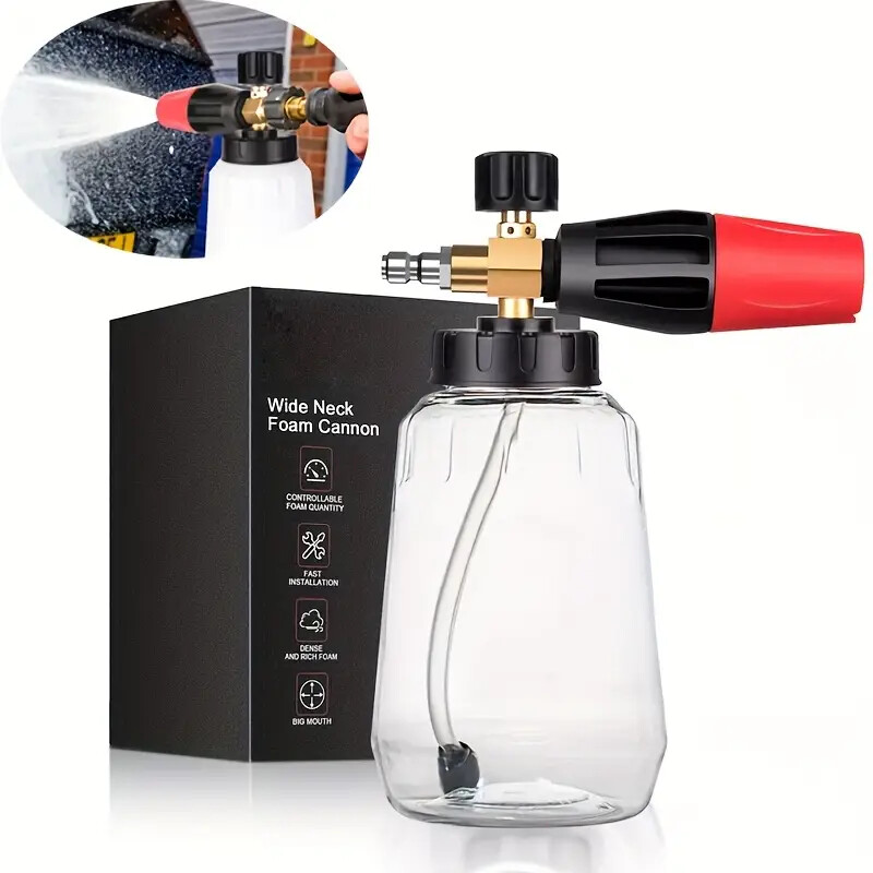Snow Foam Lance Cannon Soap Bottle Sprayer For Pressure Washer Gun Jet Car Wash Snow Foam Lance Cannon Soap Bottle Sprayer For Pressure Washer Gun Jet Car Wash