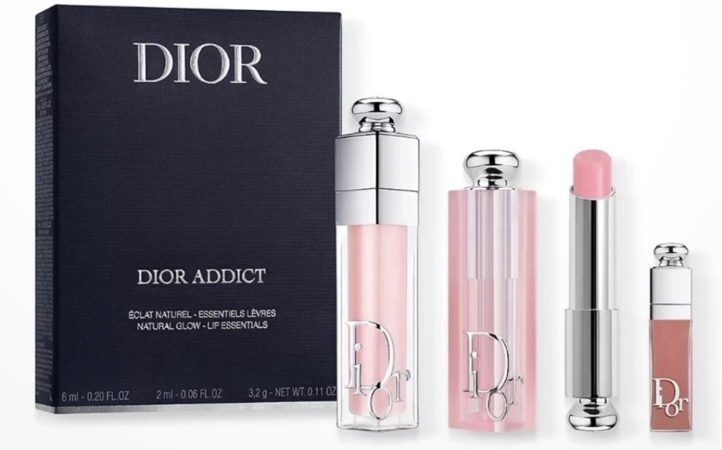 DIOR ADDICT 3-PIECE SET (001 Pink) Lip Glow, Lip Maximizer & Mini LIP ESSENTIALS DIOR ADDICT 3-PIECE SET (001 Pink) Lip Glow, Lip Maximizer & Mini LIP ESSENTIALS