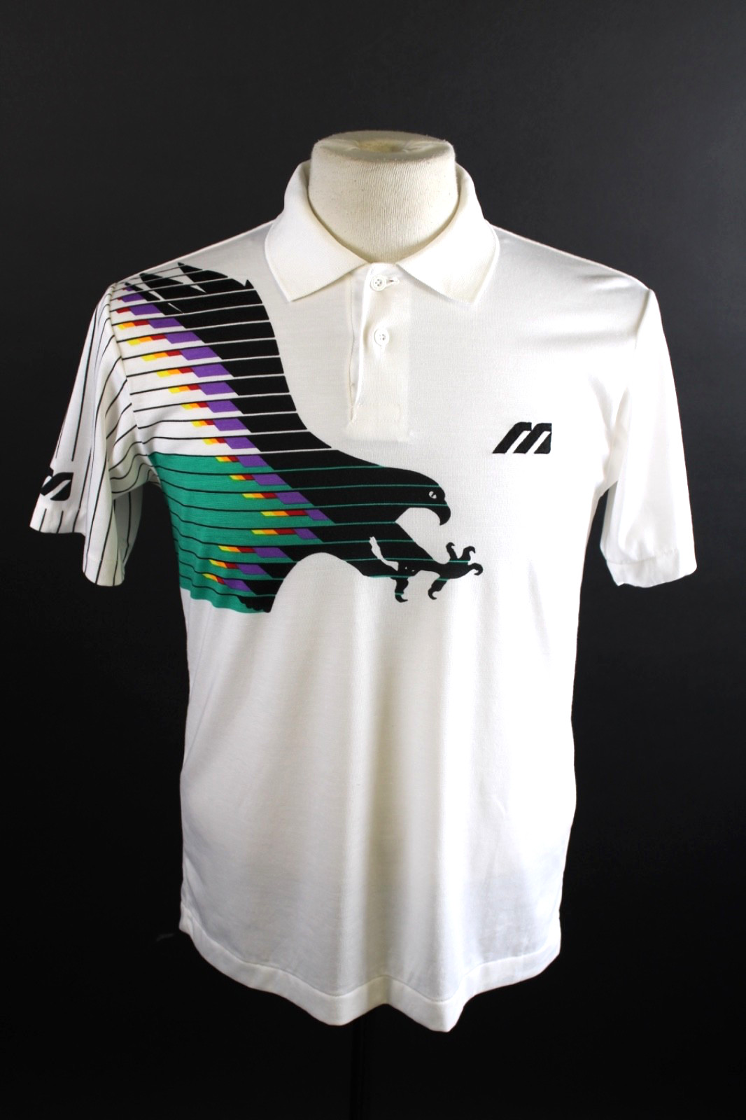 Vintage 1980s Mizuno Ivan Lendl Eagle Tennis Polo Shirt Mens Size Medium
