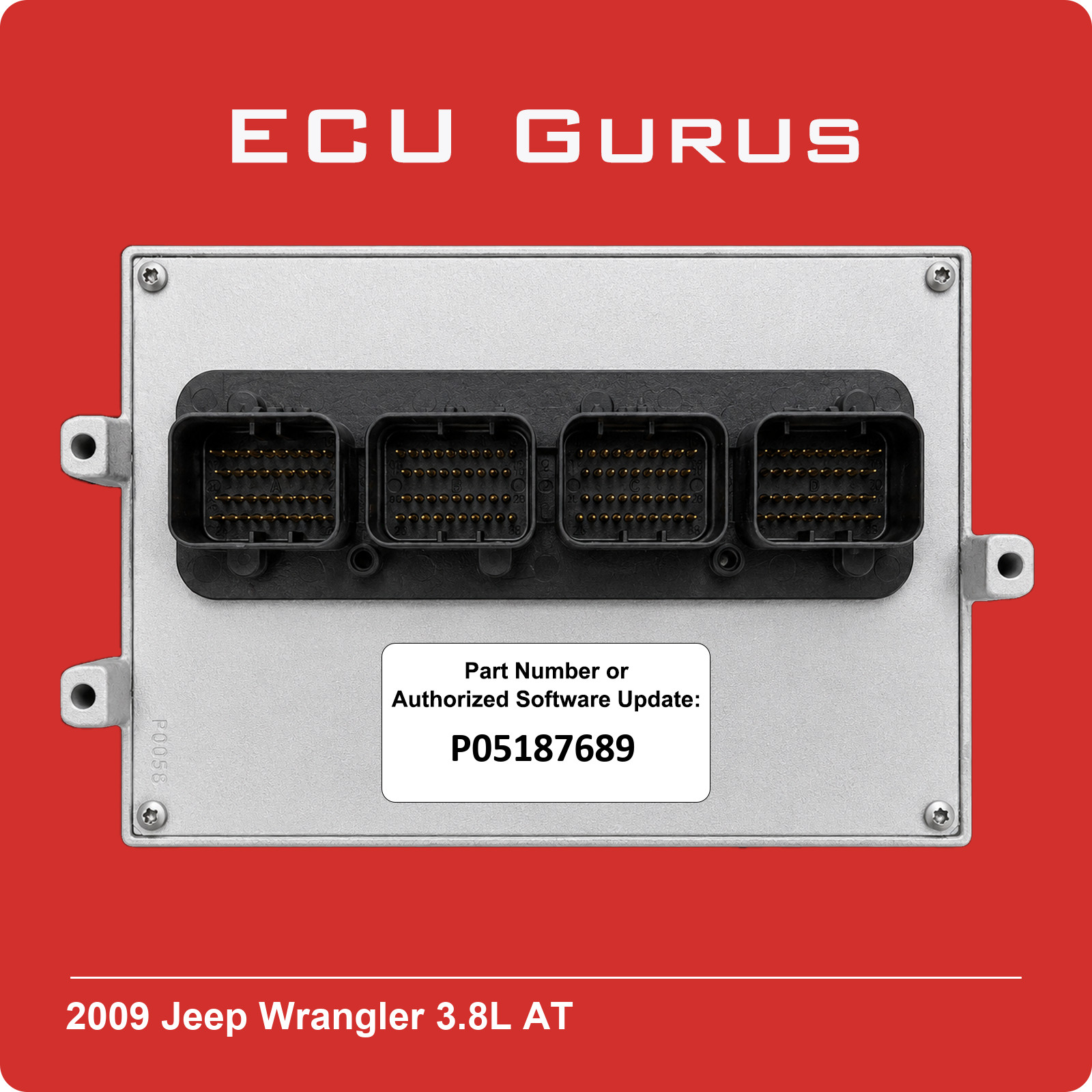 2009 Jeep Wrangler 3.8L AT Engine Computer P05187689 