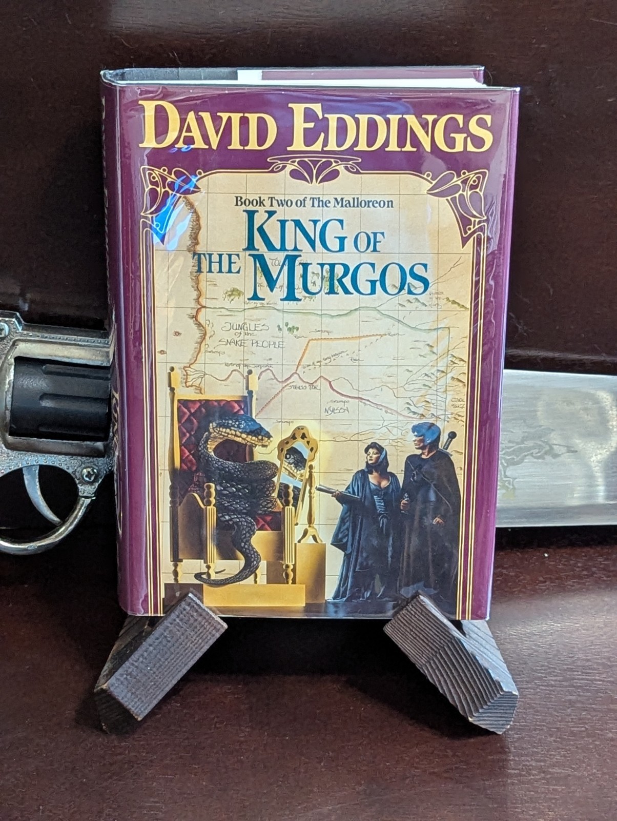 SIGNED King of the Murgos David Eddings 1988 Del Rey 2nd Print HCDJ LN Mylar