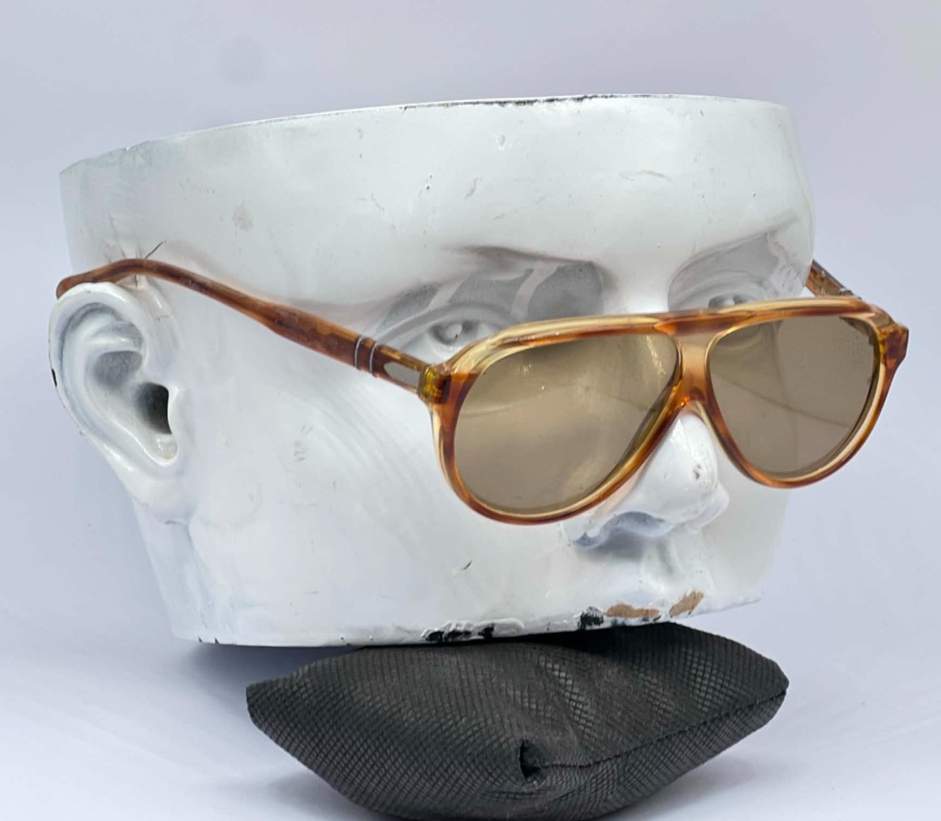Vintage Persol Ratti Meflecto 48-62 Honey Tortoise Sunglasses Aviator Italy Rare