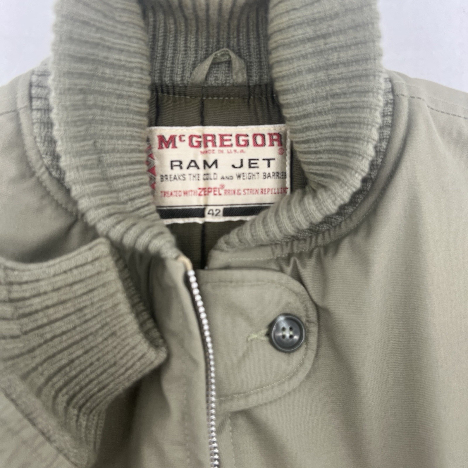VTG 60s McGregor Ram Jet Mens Jacket 42 Insulated Coat USA Rockabilly Rain Repel VTG 60s McGregor Ram Jet Mens Jacket 42 Insulated Coat USA Rockabilly Rain Repel