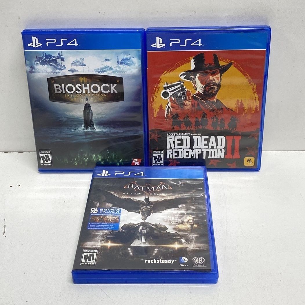 Red Dead Redemption II Bioshock Collection Batman Arkham Knight PS4 Lot
