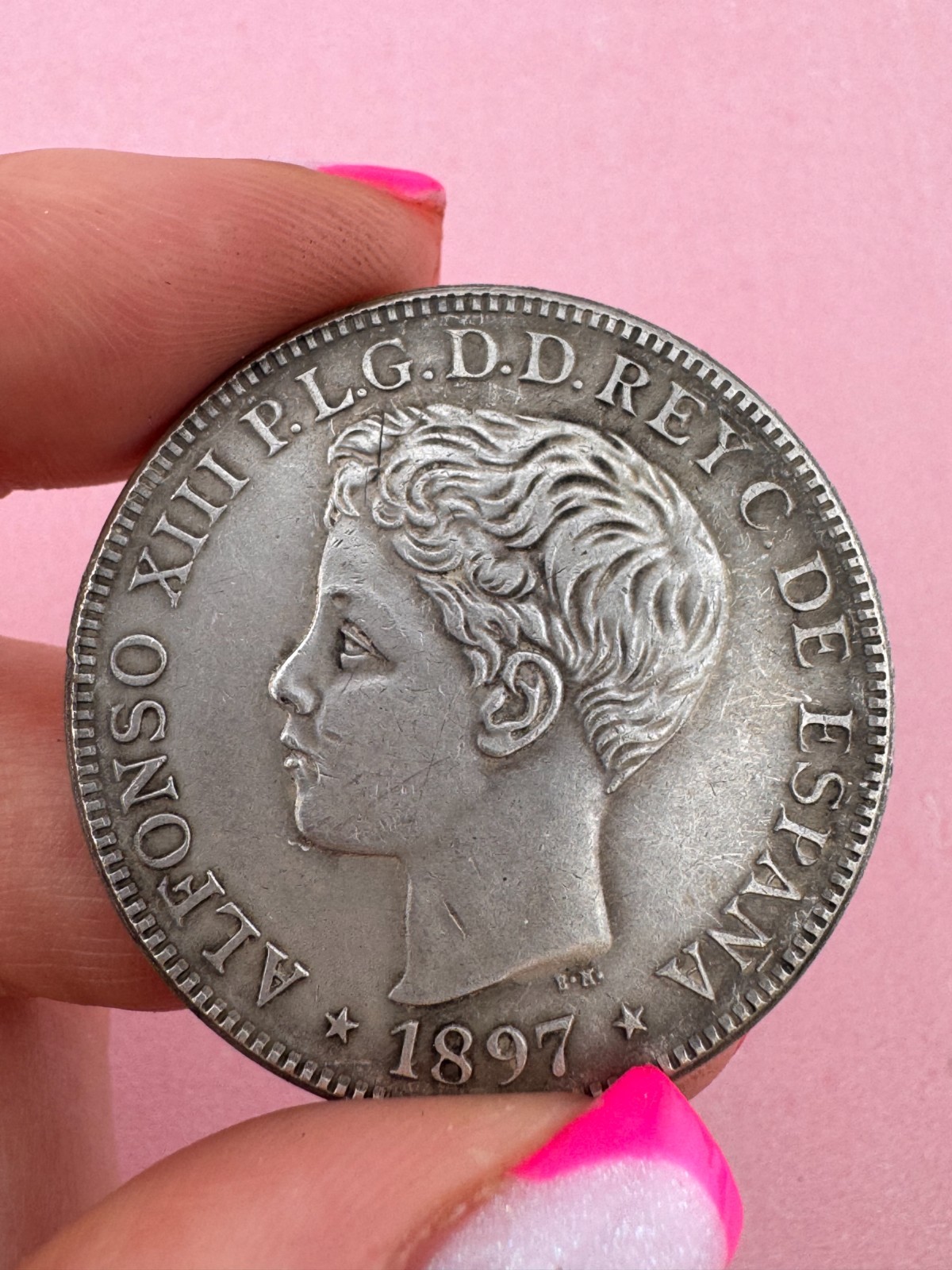 Coin UN PESO 1897 Islas Filipinas Alfonso XIII Coin UN PESO 1897 Islas Filipinas Alfonso XIII