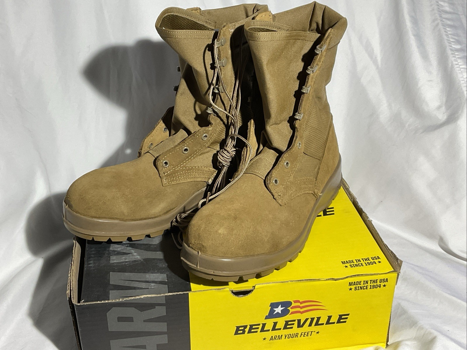 Belleville AFSTC Combat Boots Men 11.5R Steel Toe Vibram Military USA Coyote Belleville AFSTC Combat Boots Men 11.5R Steel Toe Vibram Military USA Coyote