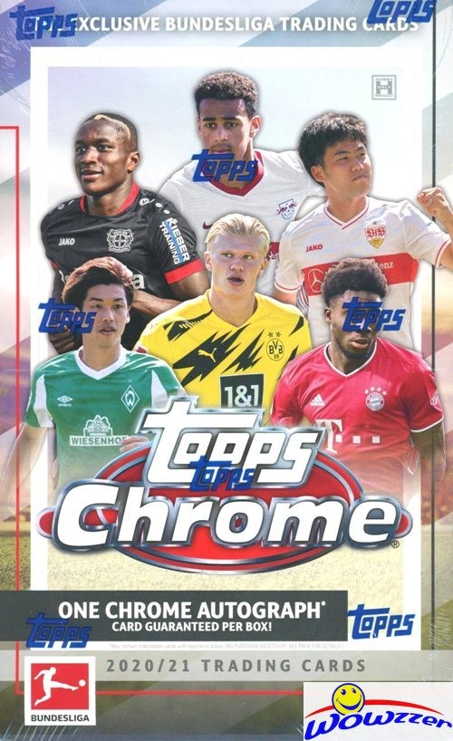 2020/21 Topps Chrome Bundesliga Soccer Factory Sealed HOBBY Box-CHROME AUTO
