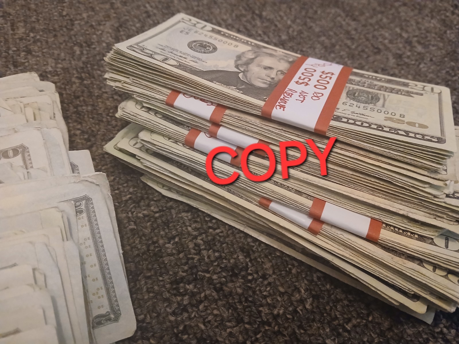 Artist Made AGED $20 Replica Bills * 100 Artist Made AGED $20 Replica Bills * 100