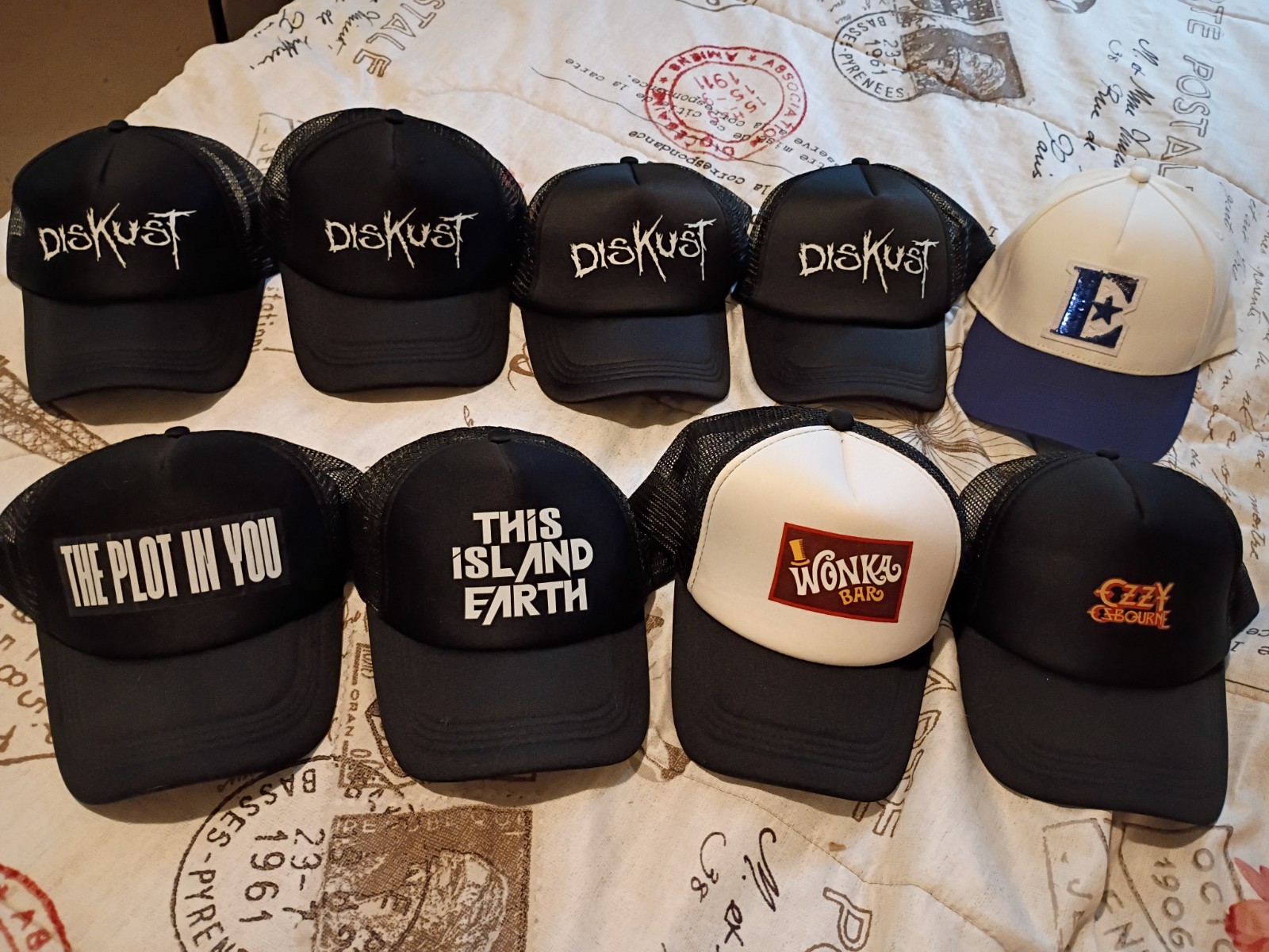 Lot Of 9 MISCELLANEOUS HATS -- Elton John Tour Hat