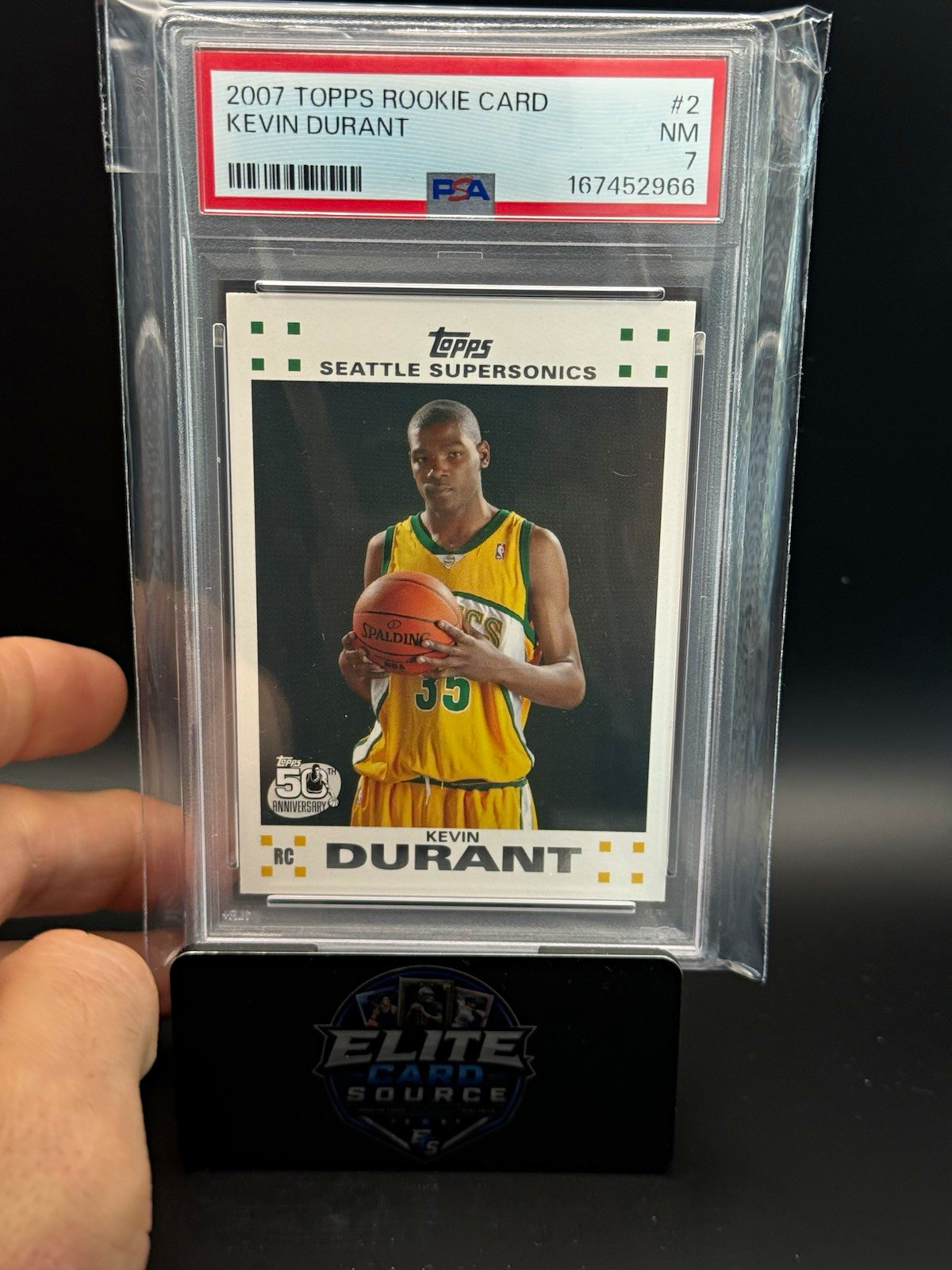 Topps 2007 Topps Kevin Durant Rookie 50th Anniversary #2 PSA 7 Supersonics Topps 2007 Topps Kevin Durant Rookie 50th Anniversary #2 PSA 7 Supersonics
