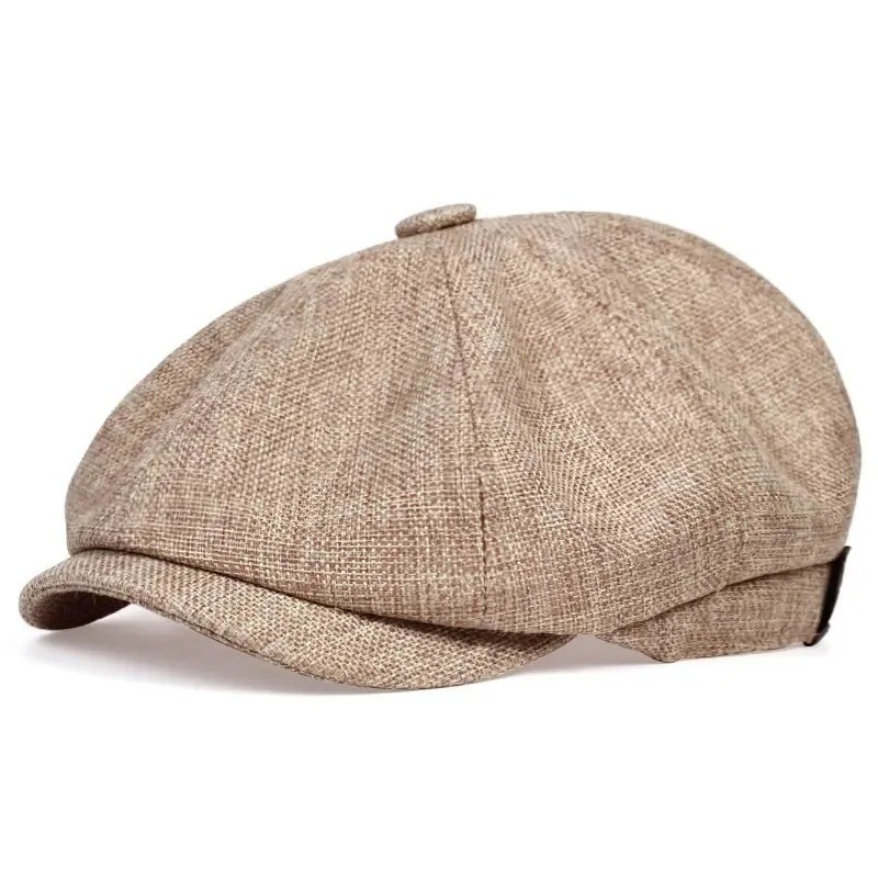 Men\'s Vintage Newsboy Cap 8 Panel Gatsby Hat Flat Ivy Cabbie Driver Style