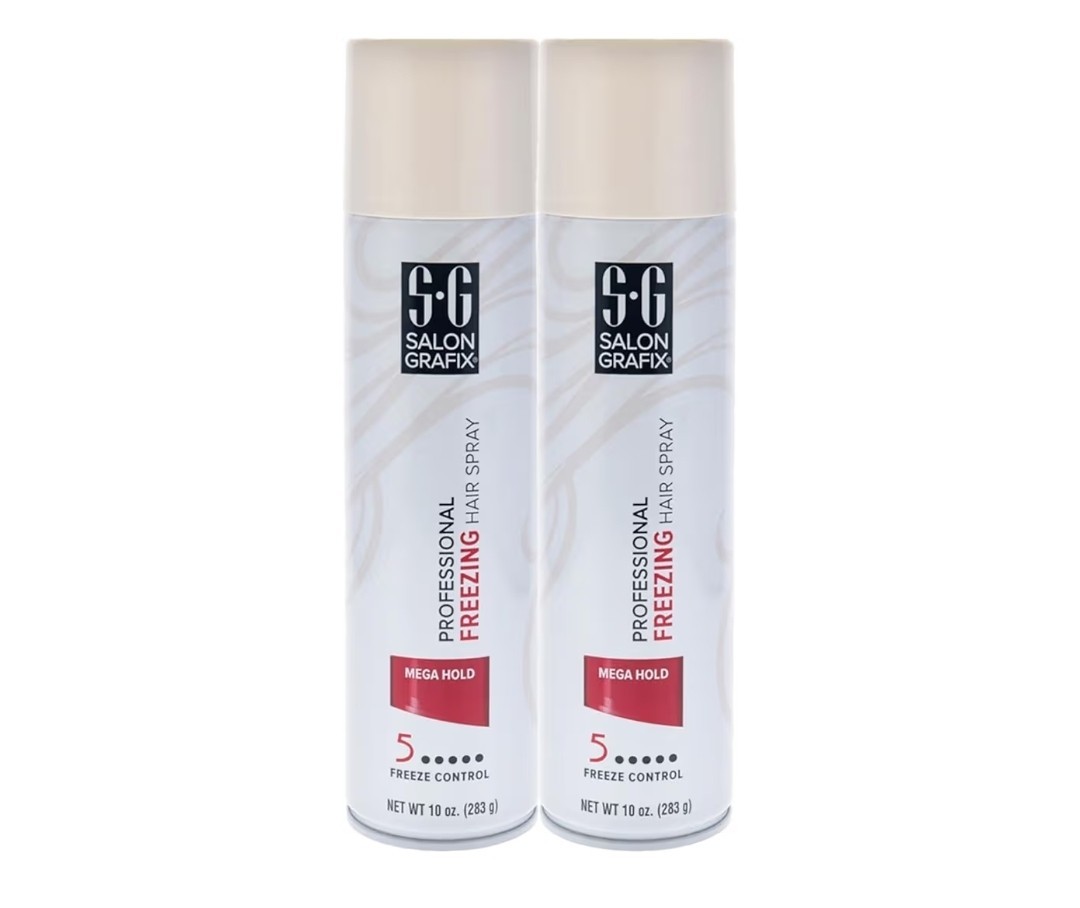 Salon Grafix Freezing Hair Spray Mega Hold - Quick-Drying Hairspray for Women...