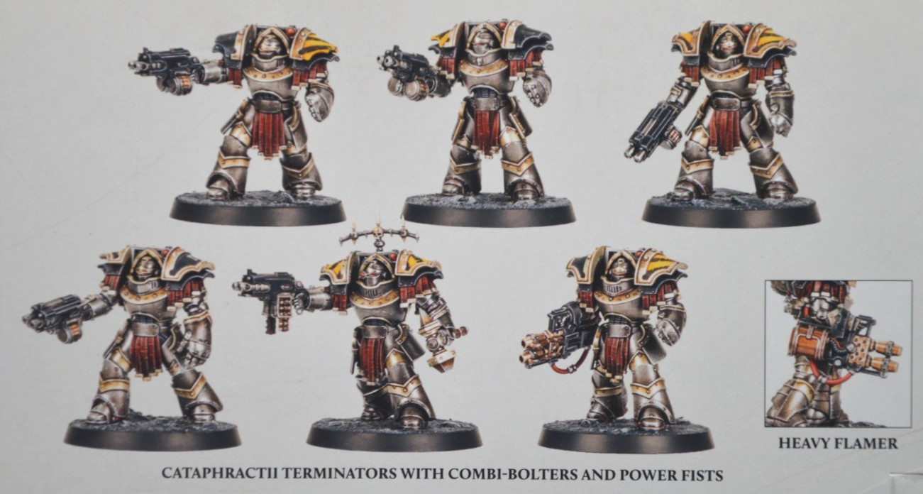 Warhammer 30k Cataphractii w/Combi-Bolters & Power Fists (6) v.26 NEW NO BOX