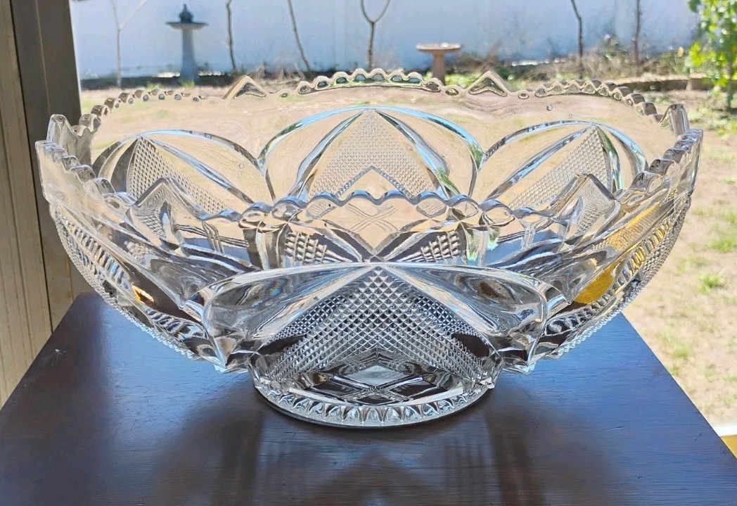 TARENTUM CORNELL RARE ANTIQUE EAPG GLASS PUNCH BOWL TARENTUM CORNELL RARE ANTIQUE EAPG GLASS PUNCH BOWL