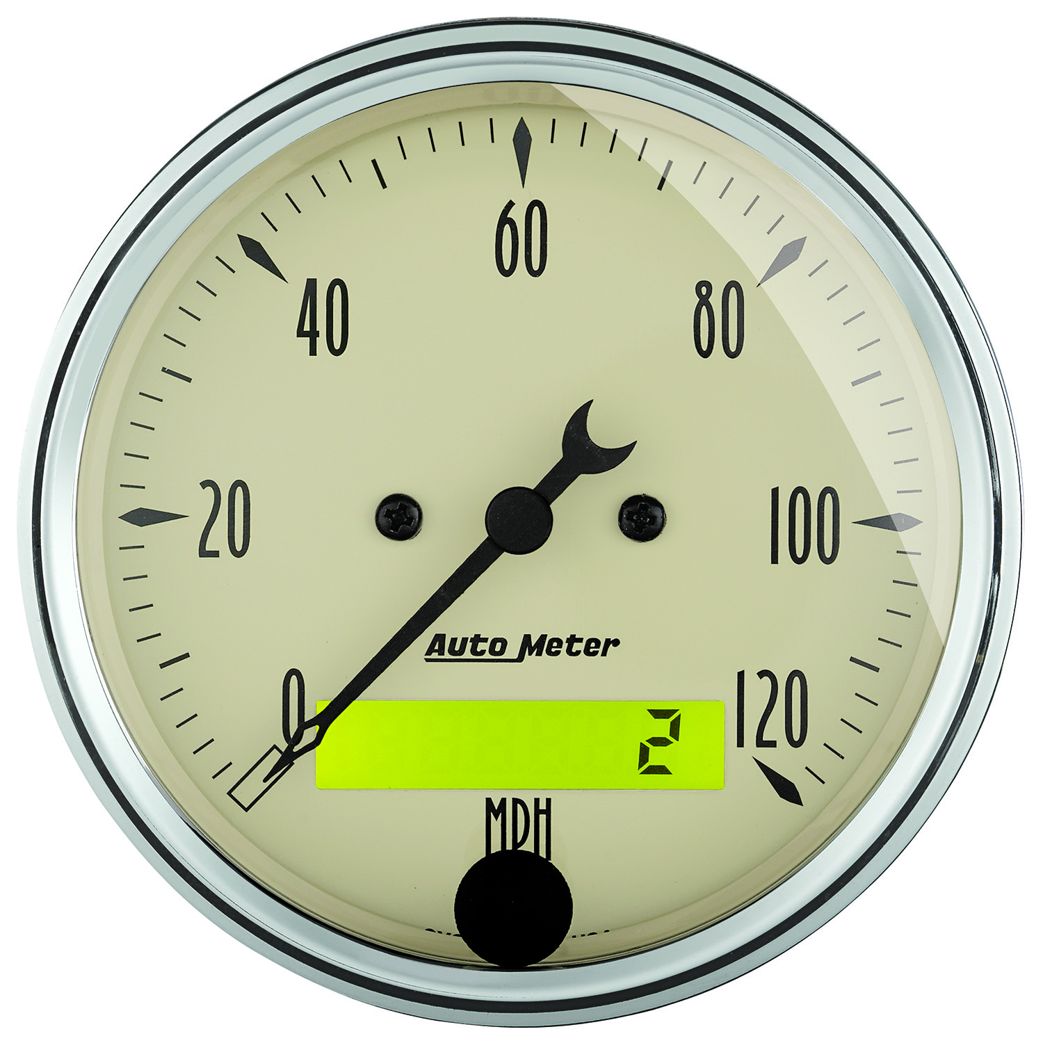 AutoMeter 1887 Antique Beige Electric Programmable Speedometer 0-120mph 3-1/8