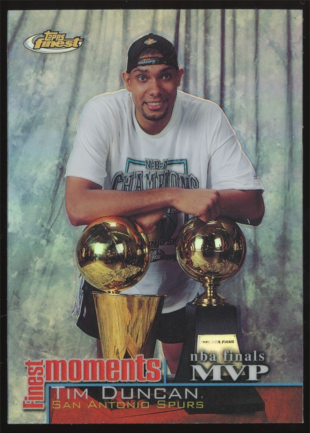 2000-01 Topps Finest Finest Moments Refractor Tim Duncan #FM-TD Spurs SP \