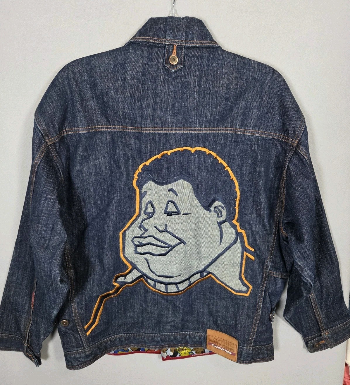 Vtg Platinum FUBU Jacket Mens L Blue Denim Fat Albert Graphic Hip Hop Y2K Vtg Platinum FUBU Jacket Mens L Blue Denim Fat Albert Graphic Hip Hop Y2K