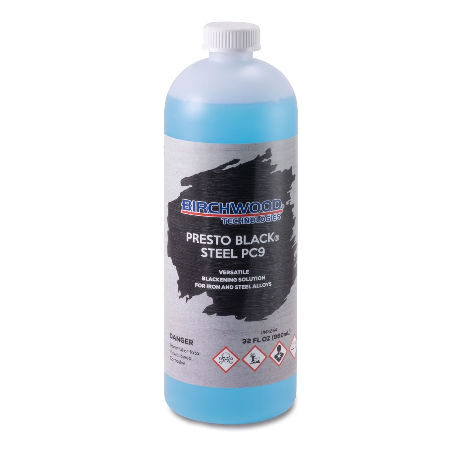 Birchwood Presto Black Steel PC9 Blackening Solution for Iron Steel 32 Fl Oz