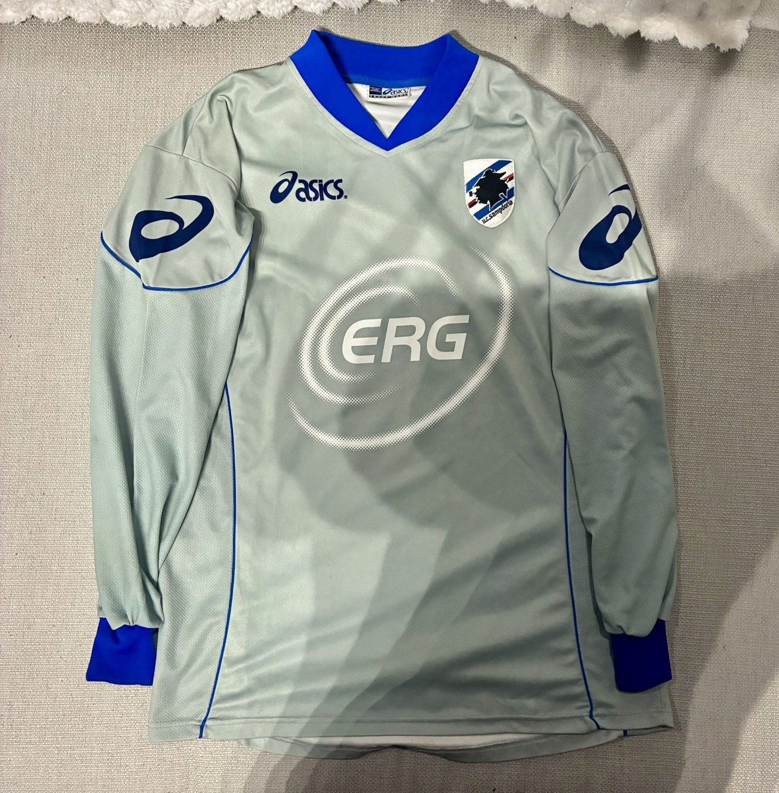 Vintage 1990s Asics UC Sampdoria Goalkeeper Long-Sleeve Jersey — Men\'s XL