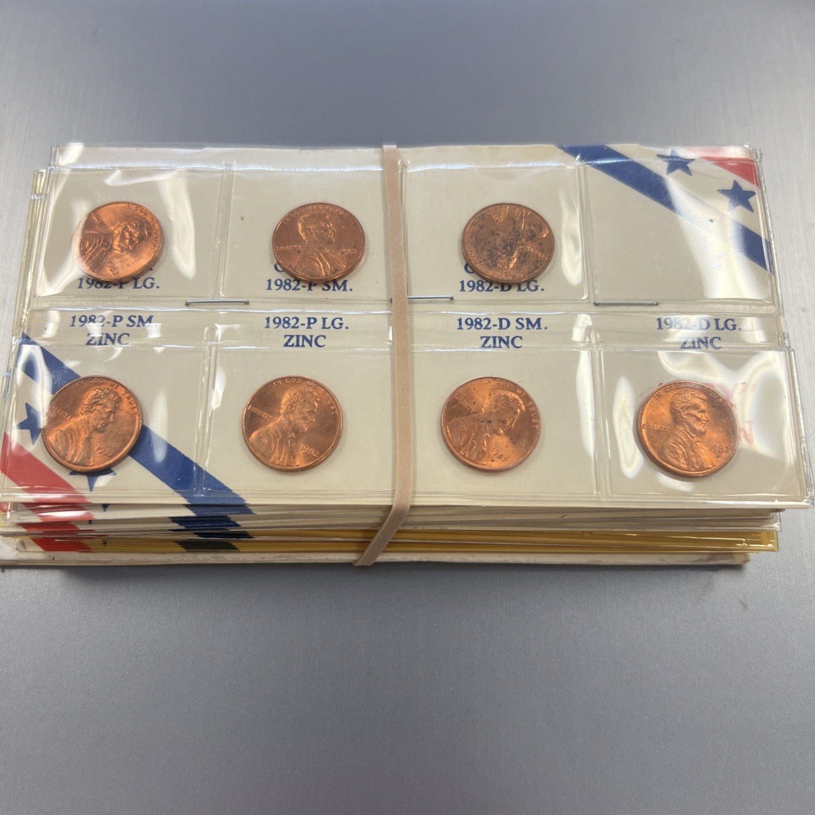 1982 Lincoln Memorial Cents - 7-Coin Copper/Zinc Variety Set- UNC - P&D-Buy Now 1982 Lincoln Memorial Cents - 7-Coin Copper/Zinc Variety Set- UNC - P&D-Buy Now