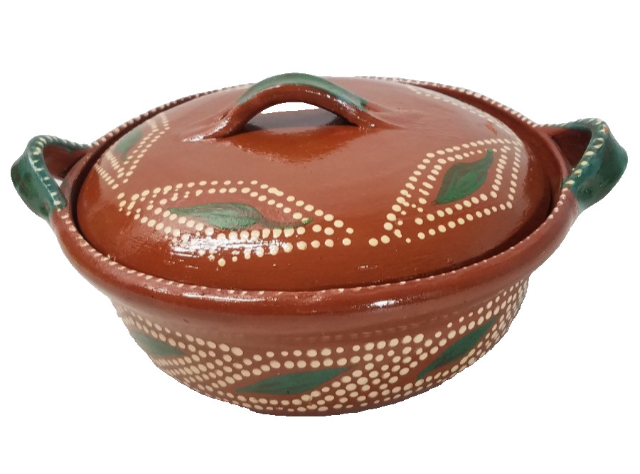 Cazuela de Barro con Tapa Red Clay Cooking Pot w Lid Mexican Pottery 5554CP Cazuela de Barro con Tapa Red Clay Cooking Pot w Lid Mexican Pottery 5554CP