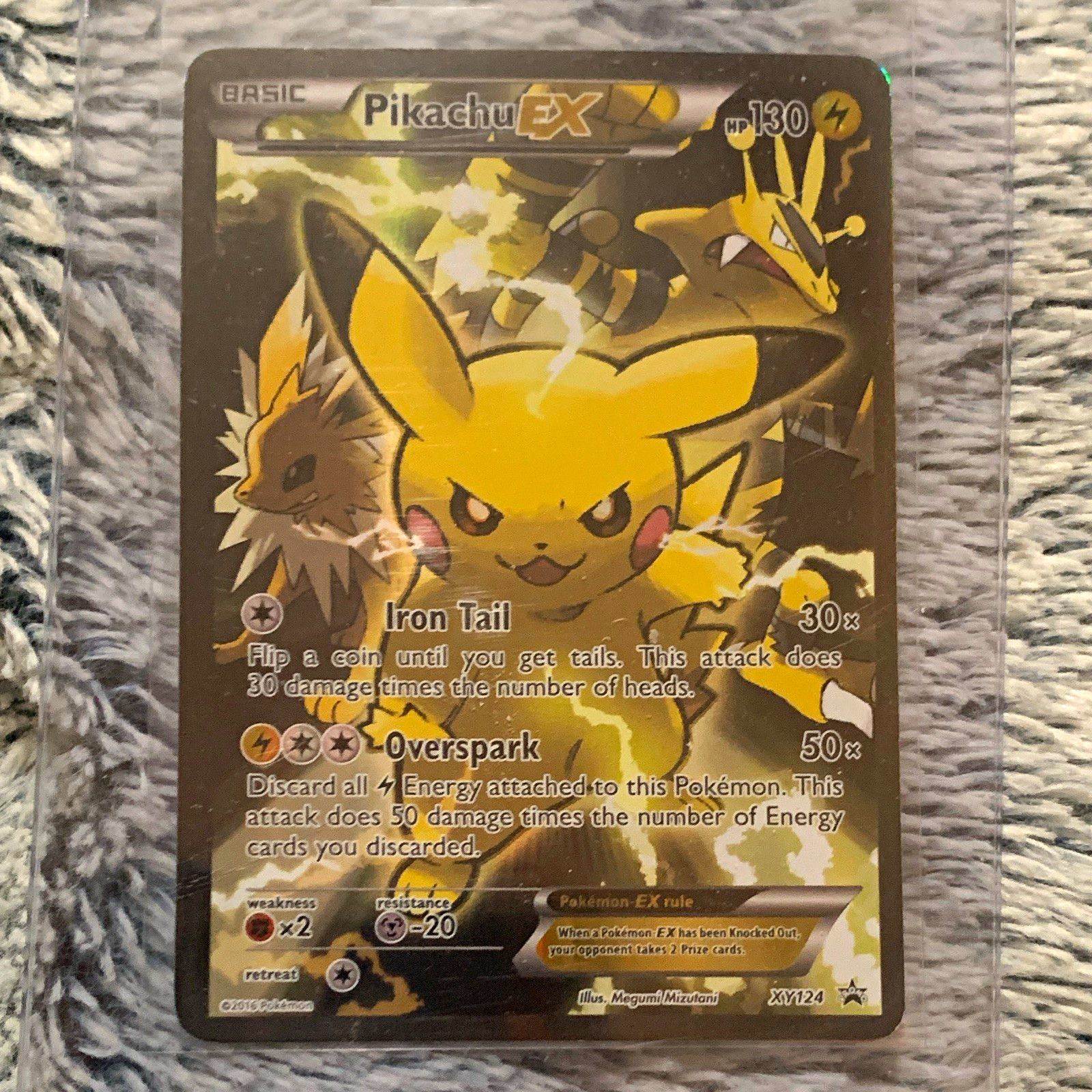 Pikachu EX XY124 XY Promo Holo Pokemon TCG Card English 2016 Pikachu EX XY124 XY Promo Holo Pokemon TCG Card English 2016