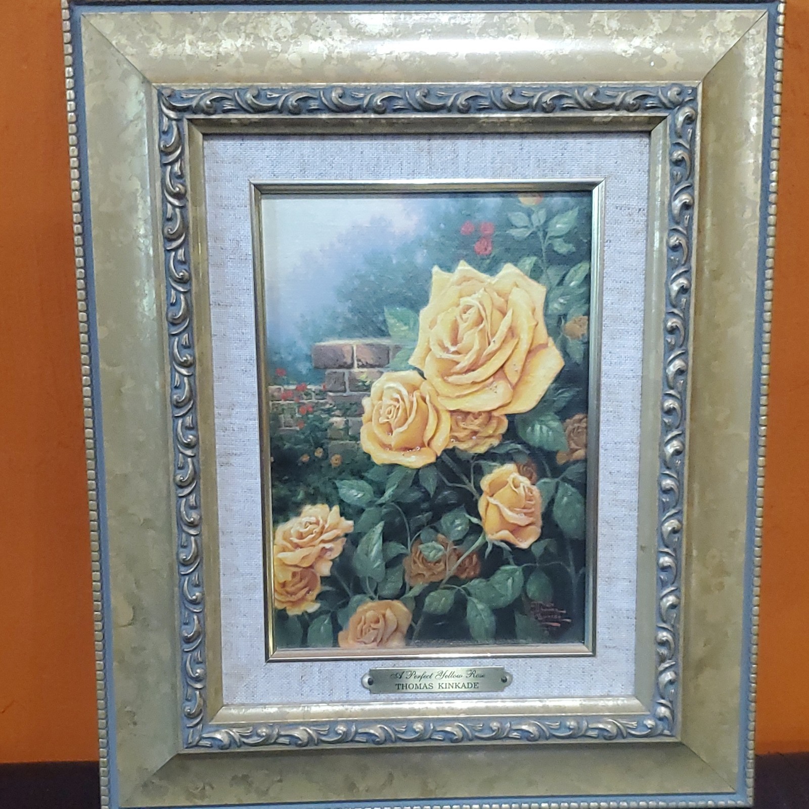 Thomas Kinkade Framed A Perfect Yellow Rose Thomas Kinkade Framed A Perfect Yellow Rose
