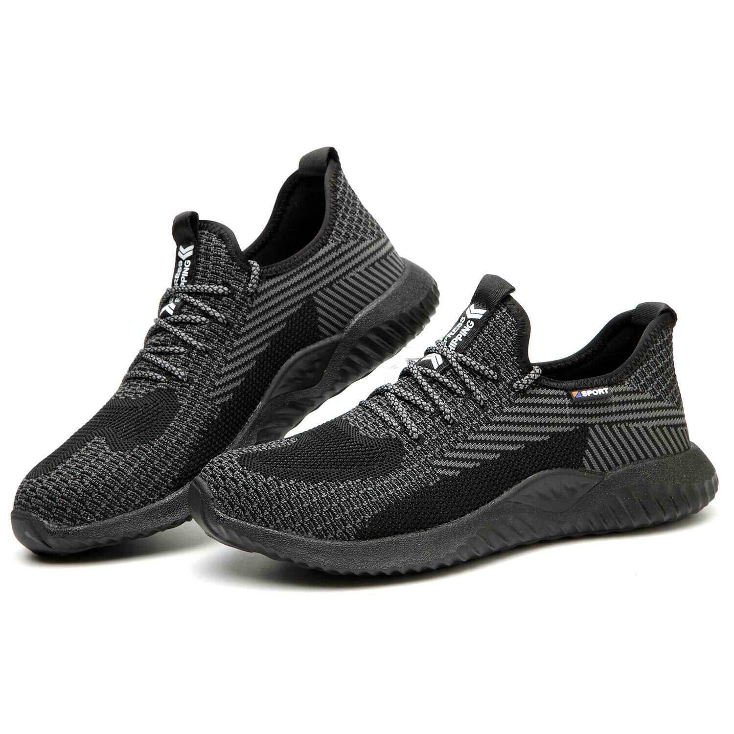 SUYSTEX Mens Safety Work Shoes Steel Toe Indestructible Outdoor Casual Sneaker