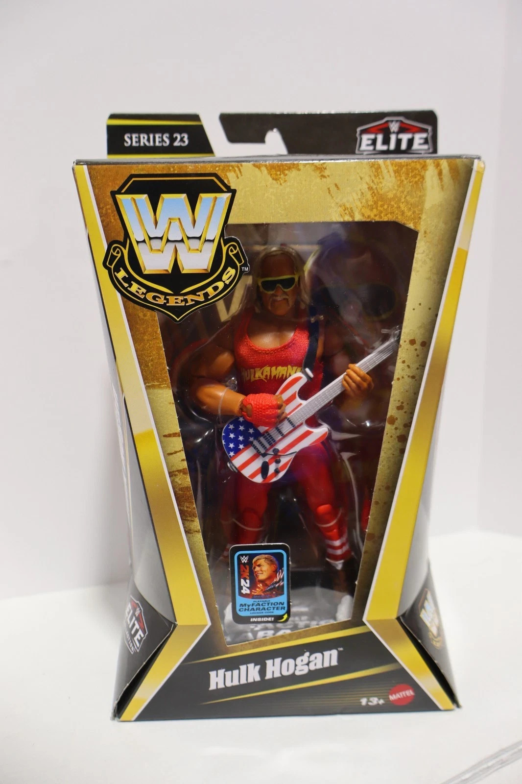 Mattel WWE Legends Elite Collection Hulk Hogan Series 23 Action Figure W/ Guitar Mattel WWE Legends Elite Collection Hulk Hogan Series 23 Action Figure W/ Guitar
