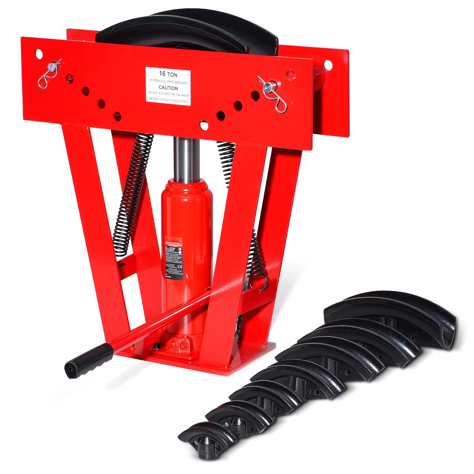 Uimoso Hydraulic Pipe Bender 16 Ton Manual Pipe Bending Tool with 8 Dies Uimoso Hydraulic Pipe Bender 16 Ton Manual Pipe Bending Tool with 8 Dies