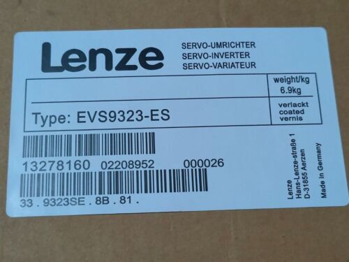 EVS9323-ES NEW LENZE EVS9323ES SERVO INVERTER EVS9323-ES NEW LENZE EVS9323ES SERVO INVERTER