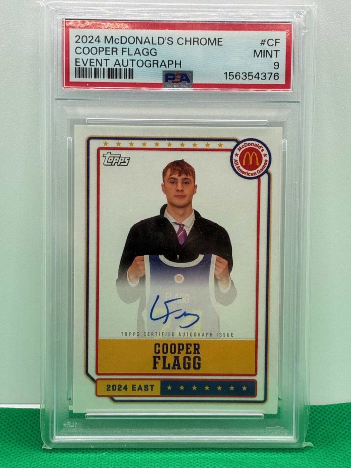 2024 McDonald\'s Chrome Cooper Flagg RC Event Auto PSA 9 #EA-CF 2024 McDonald\'s Chrome Cooper Flagg RC Event Auto PSA 9 #EA-CF