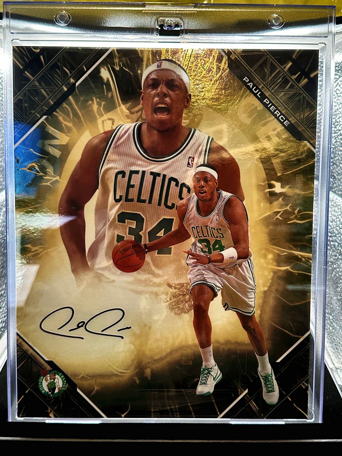 2025-26 Under Wraps Emanate Paul Pierce Gold 14/50 Auto 8x10