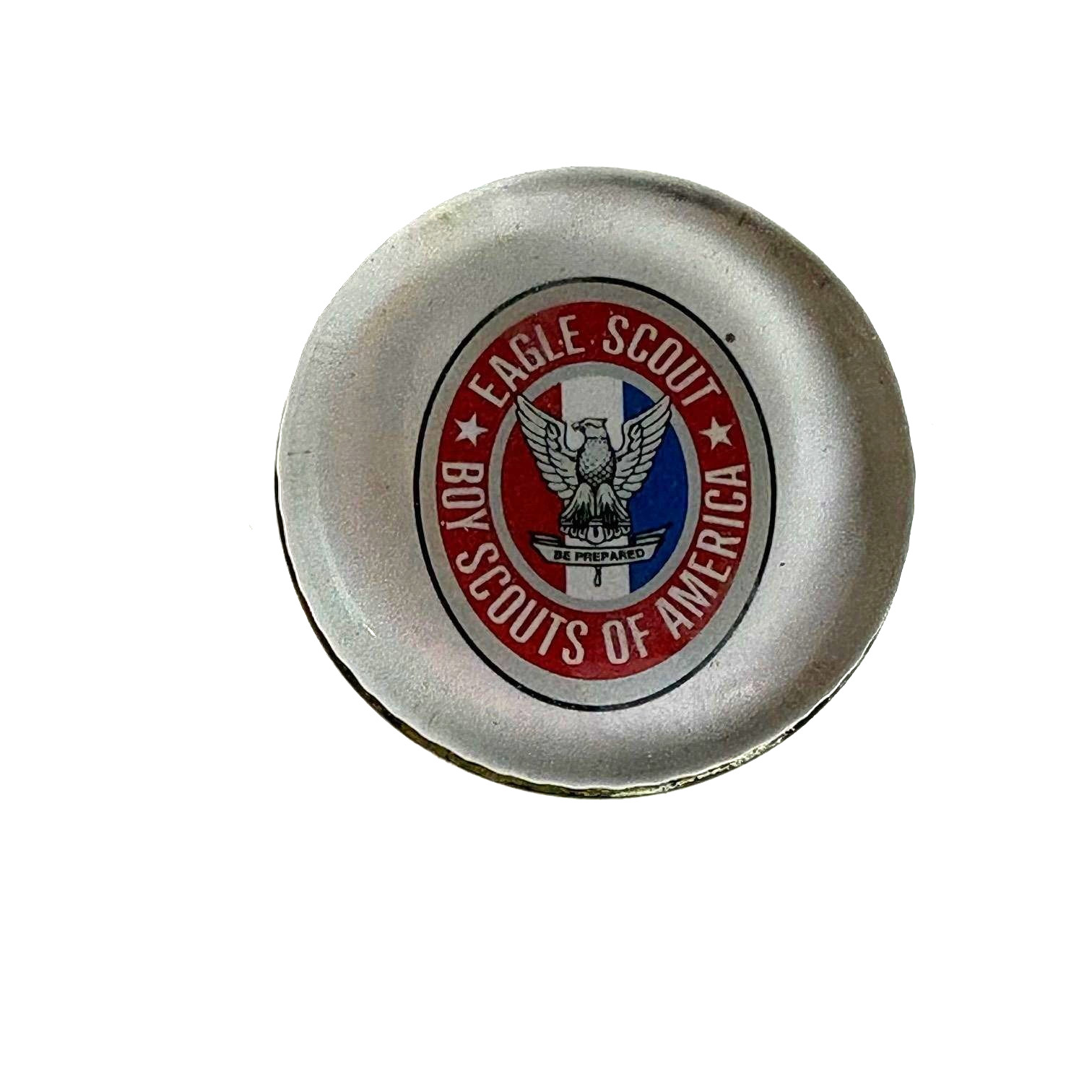 Vintage Eagle Scout Boy Scouts Of America Glass Paperweight With Gold Tone Base Vintage Eagle Scout Boy Scouts Of America Glass Paperweight With Gold Tone Base