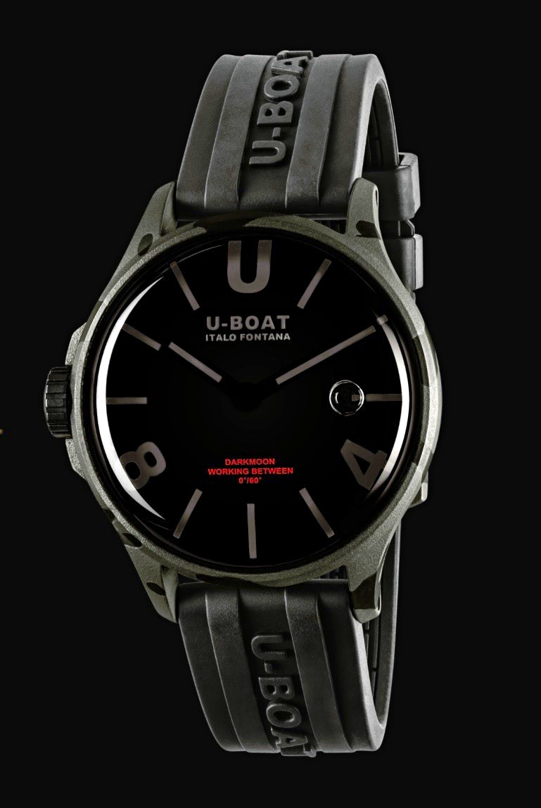 NEW IN BOX U-BOAT DARKMOON 40 MM BK GREY CURVED CAMOUFLAGE REF. 9552 MENS WATCH