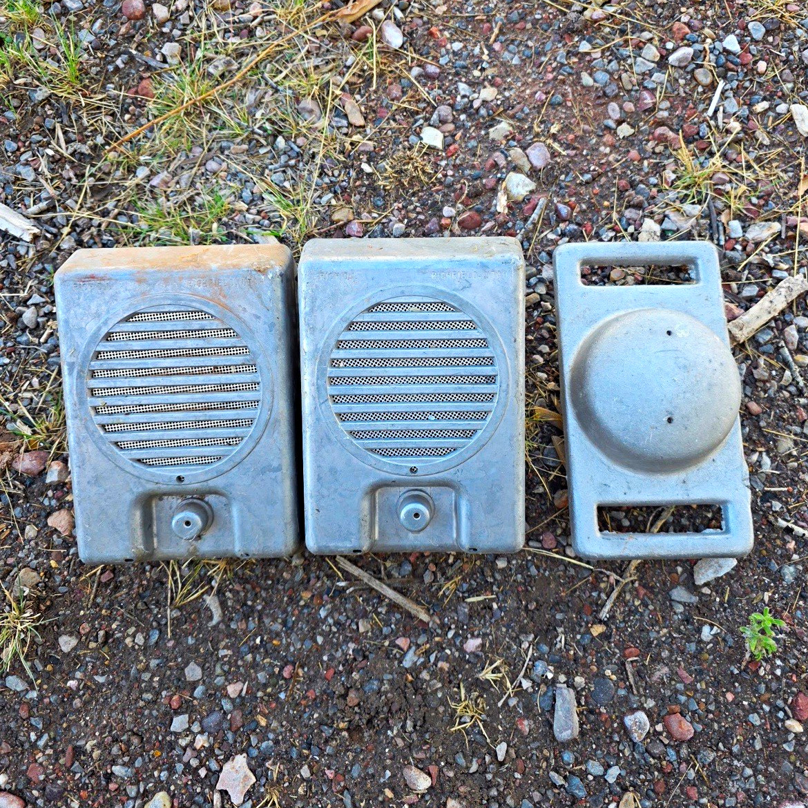 Drive-in movie theater speakers, 1950s Drive-in movie theater speakers, 1950s
