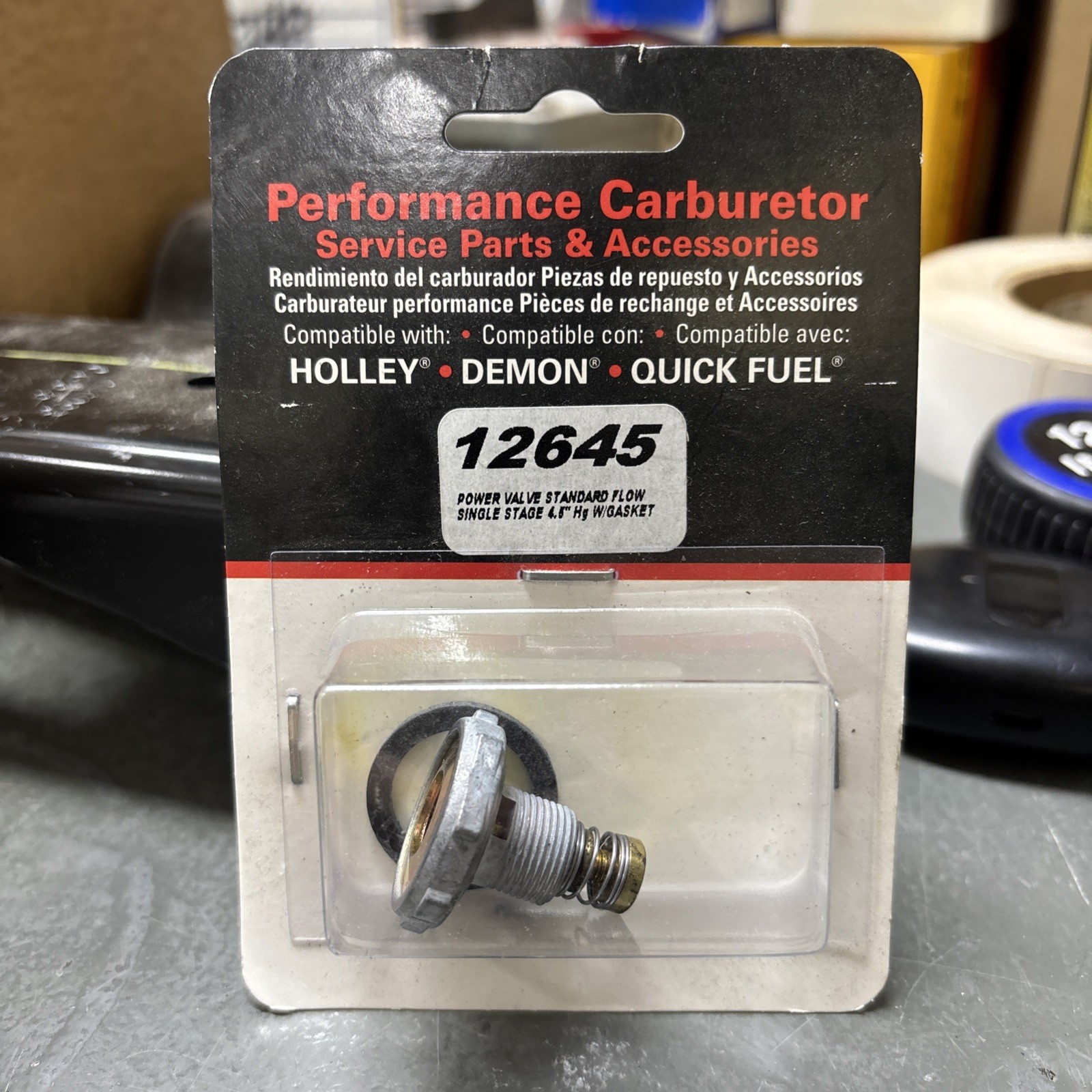 Edelbrock 12645 - Standard Flow Carburetor Power Valve Single Stage 4.5 Edelbrock 12645 - Standard Flow Carburetor Power Valve Single Stage 4.5