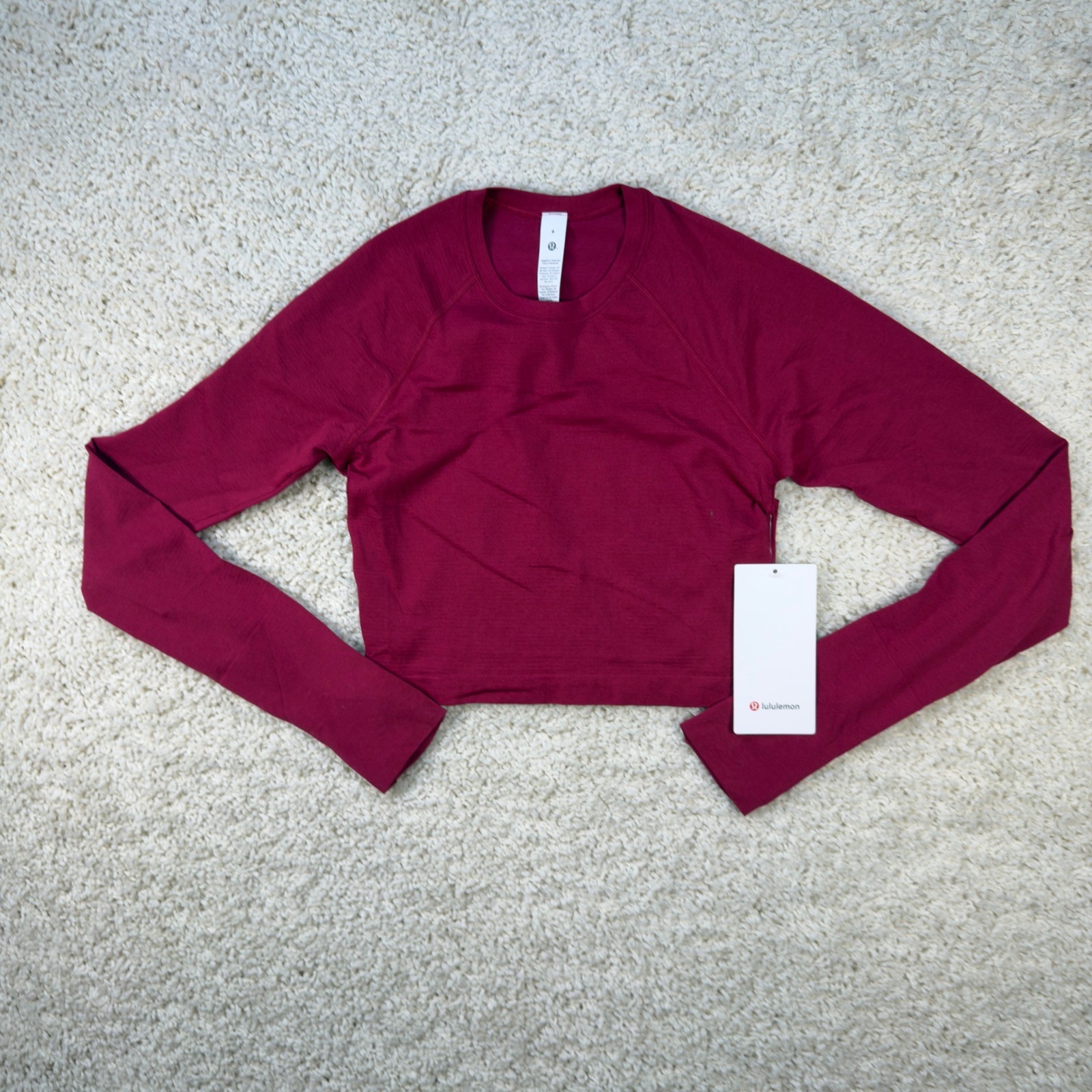 Lululemon Swiftly Tech Crop 2.0 Womens 6 Magenta Running Athleisure NWT