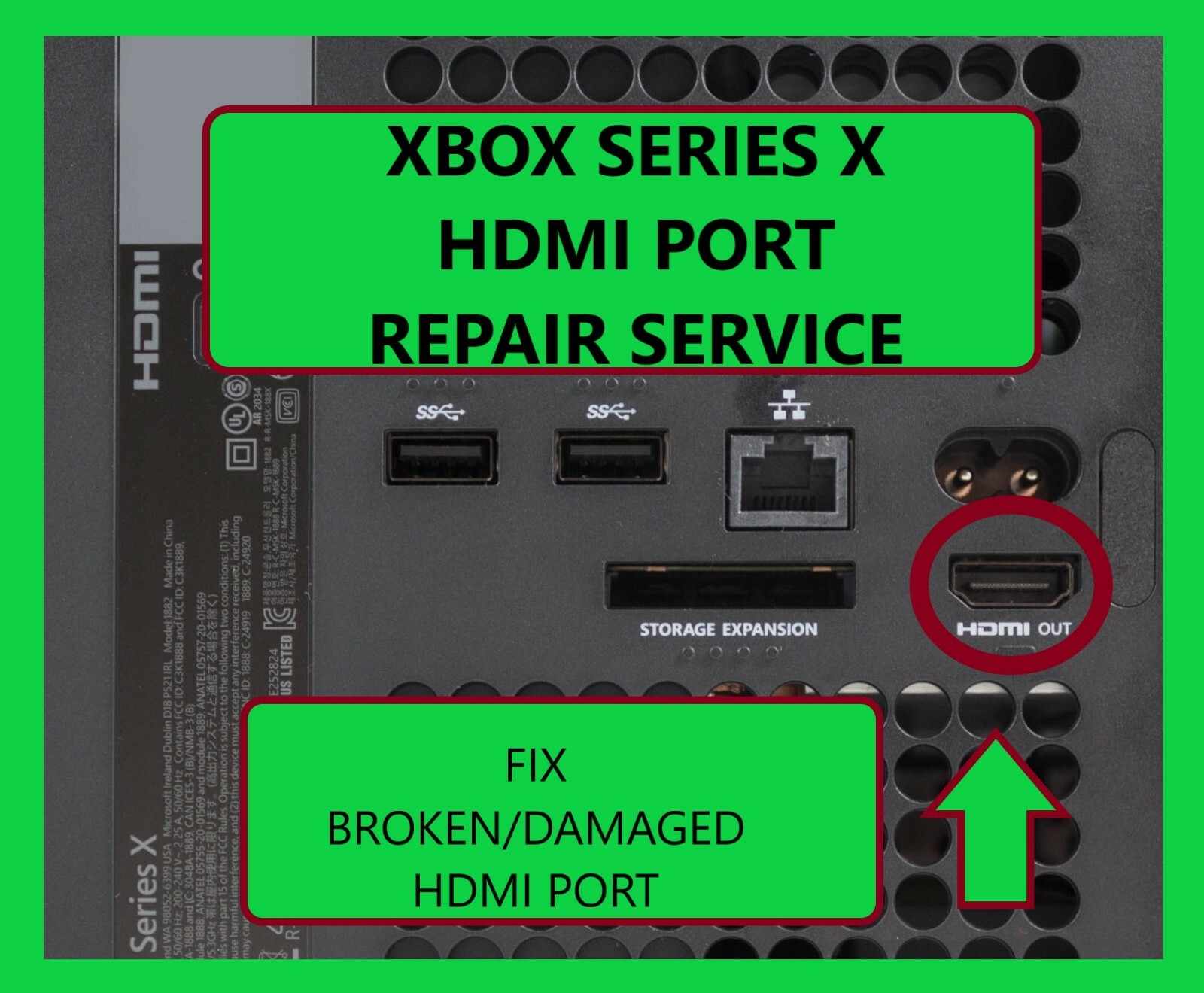 Microsoft Xbox Series X Console FIX Broken/Damaged HDMI Port Repair Service