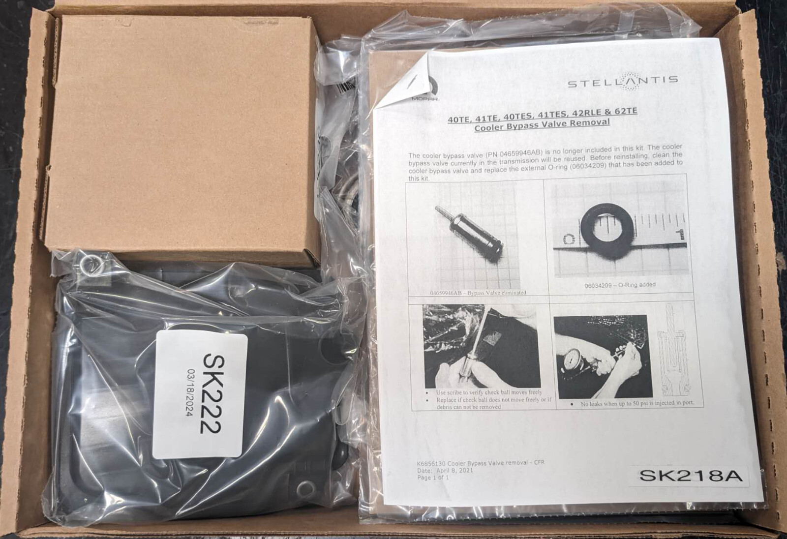 NEW GENUINE Mopar 62TE Transmission Rebuild Kit for Chrysler Dodge 68272623AD/AB