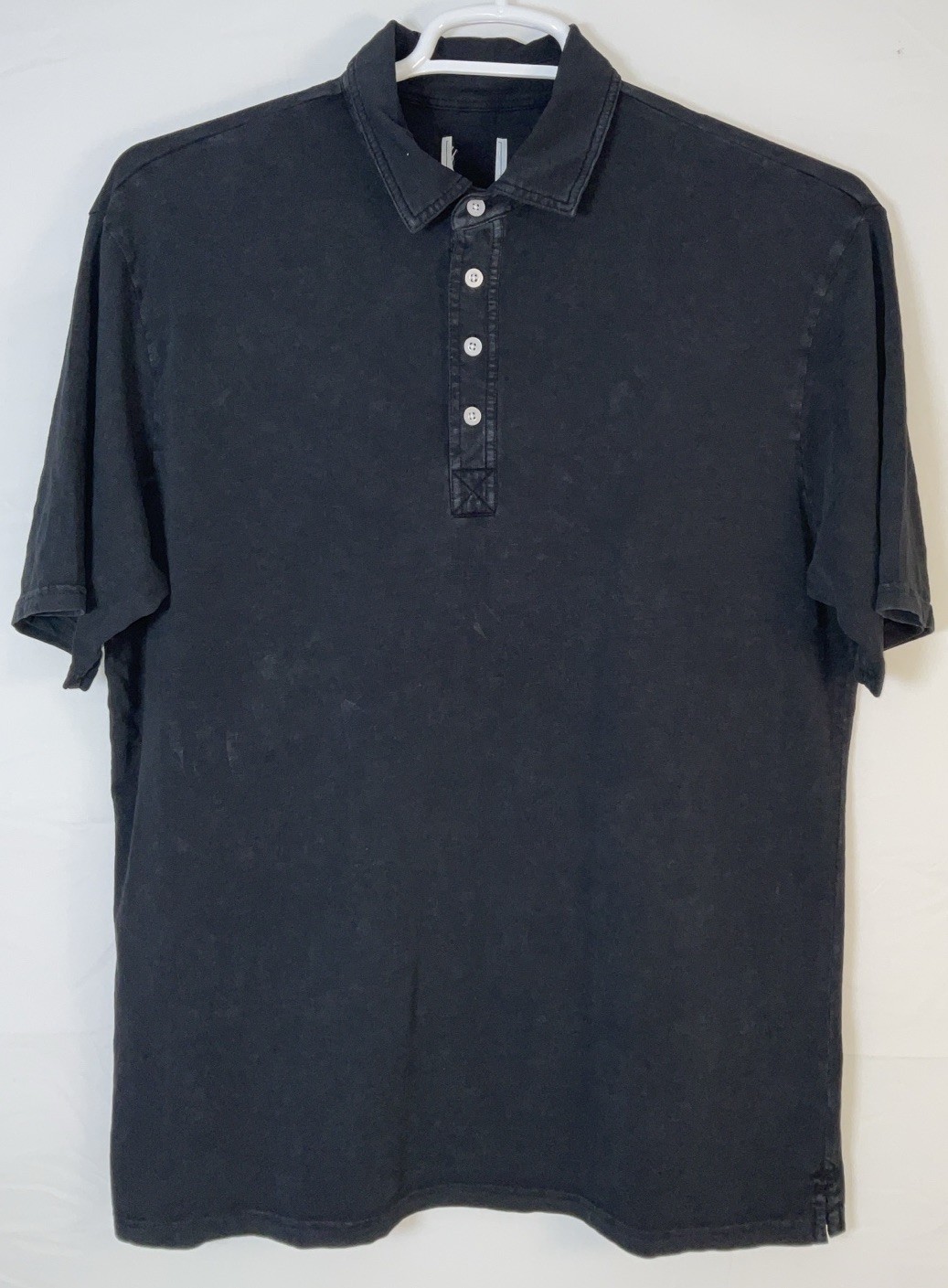NWOT Men’s Johnnie-O Original 4 Button Polo No Pocket Coastal Wash Black Shirt L