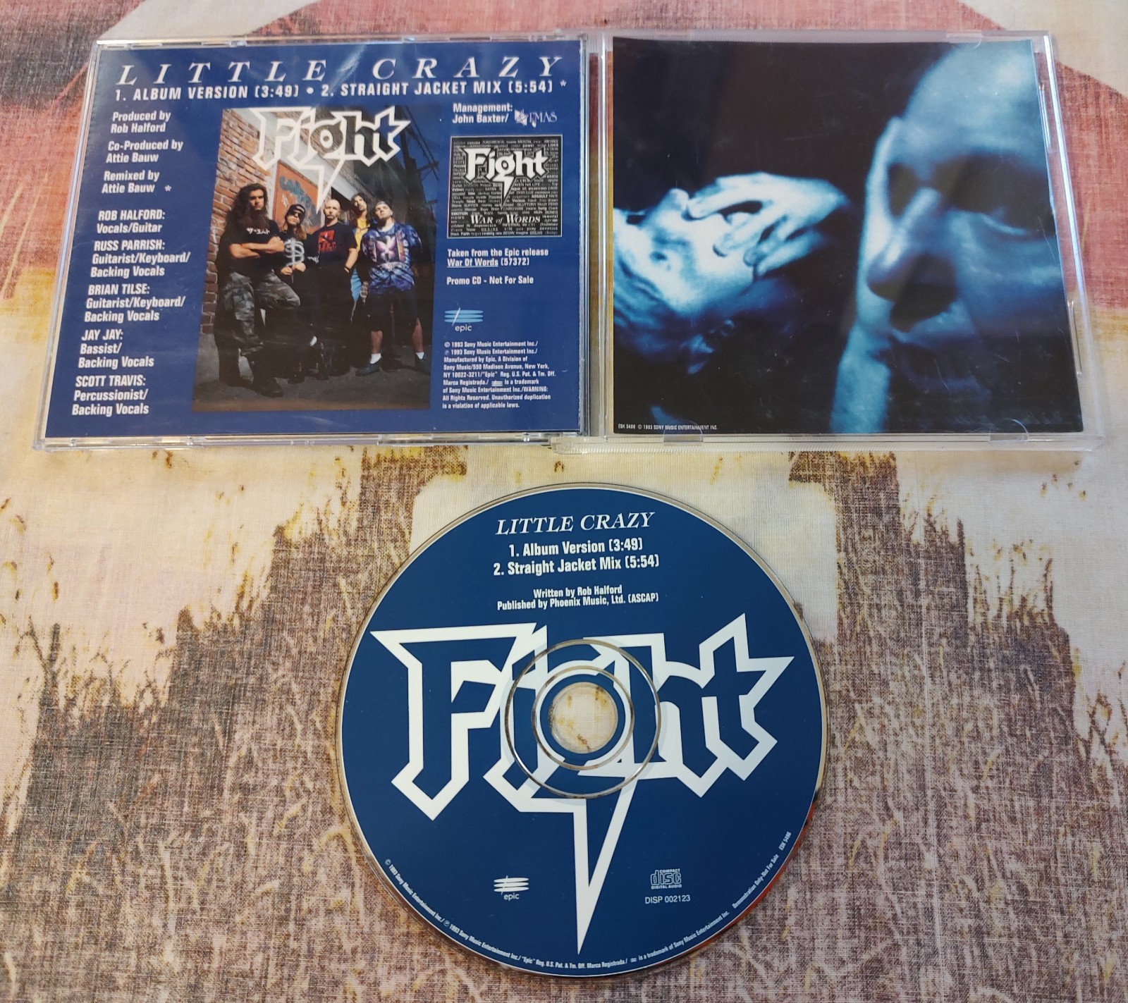 Fight – Little Crazy x2 - 1993 Epic ‎– ESK 5496 - RARE ROB HALFORD JUDAS PRIEST