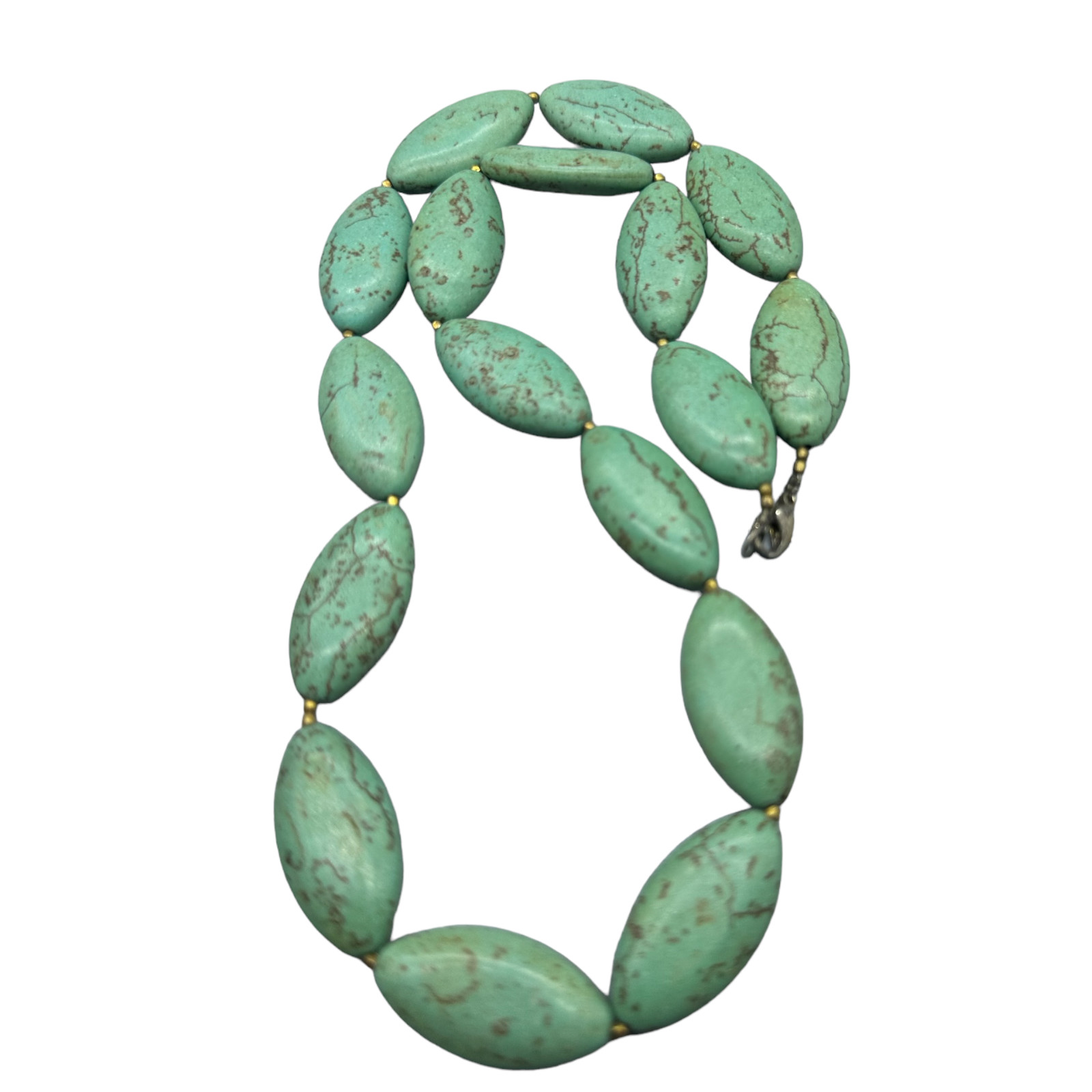 Genuine large torquise antique beads vintage near eastern necklace Genuine large torquise antique beads vintage near eastern necklace