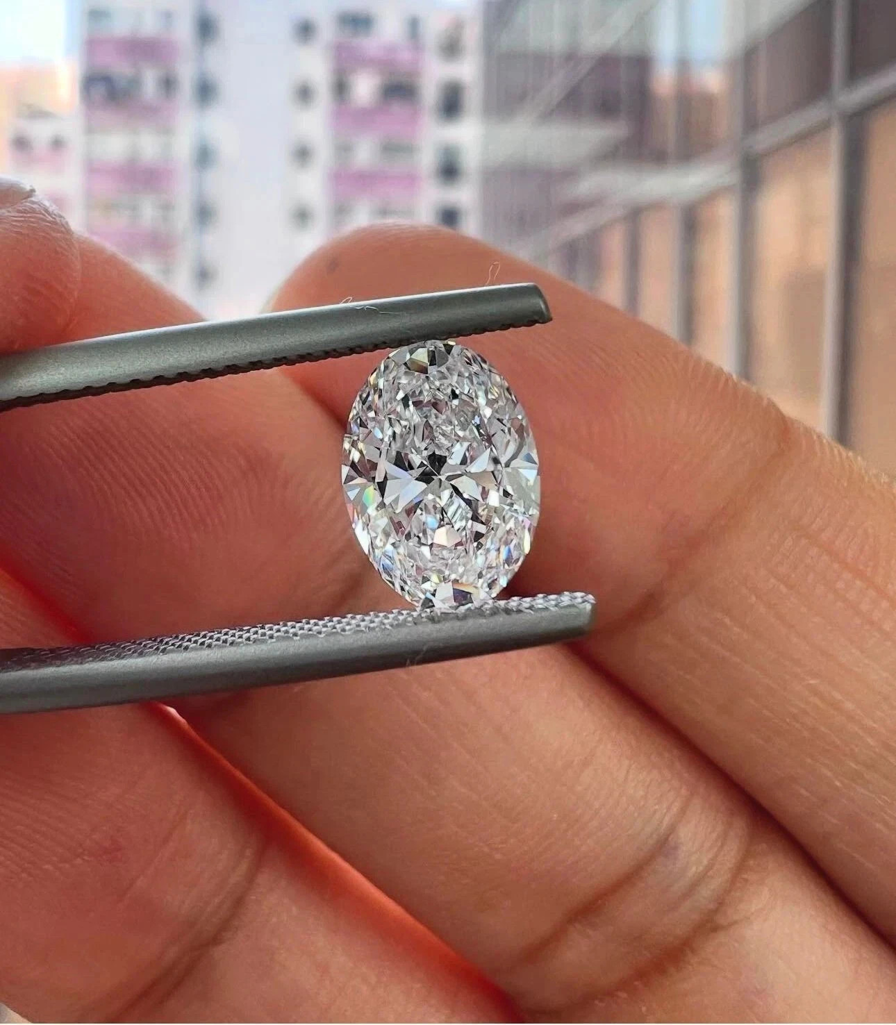 5.10 CT Natural White Diamond 10x12 mm 1 Pcs Oval Cut VVS1 D Grade Certified.