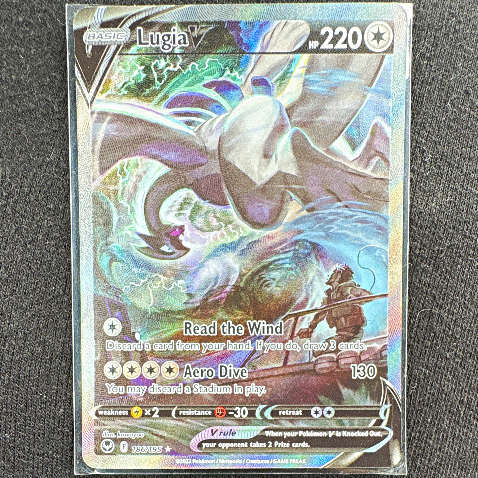 Pokemon TCG Lugia V 186/195 Silver Tempest Full Art - LP+ see description/photos Pokemon TCG Lugia V 186/195 Silver Tempest Full Art - LP+ see description/photos