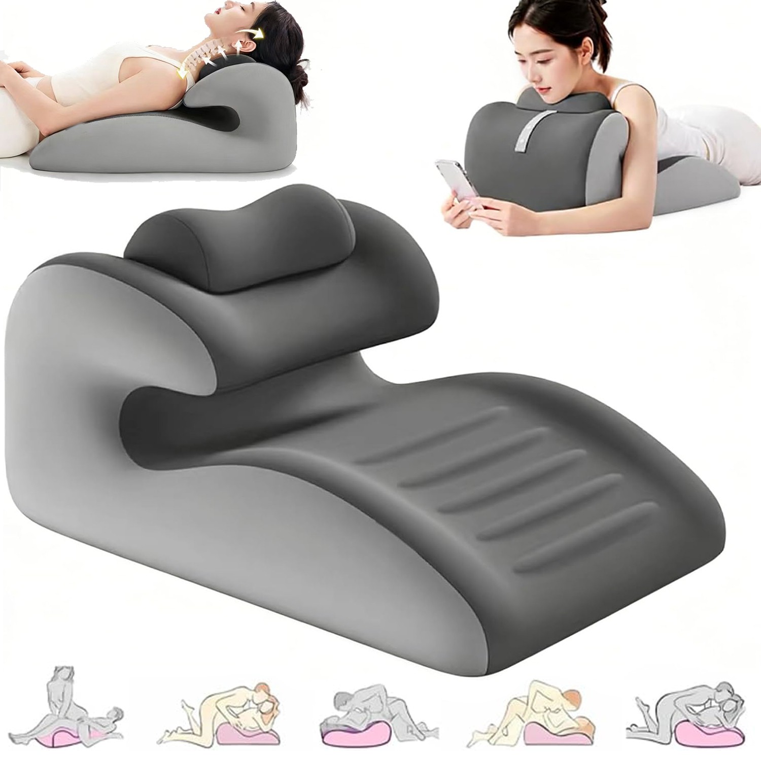 Sweet Spot Pillow Memory Foam Couple Wedge Pillow Hip Pad Position Cushion 27° Sweet Spot Pillow Memory Foam Couple Wedge Pillow Hip Pad Position Cushion 27°