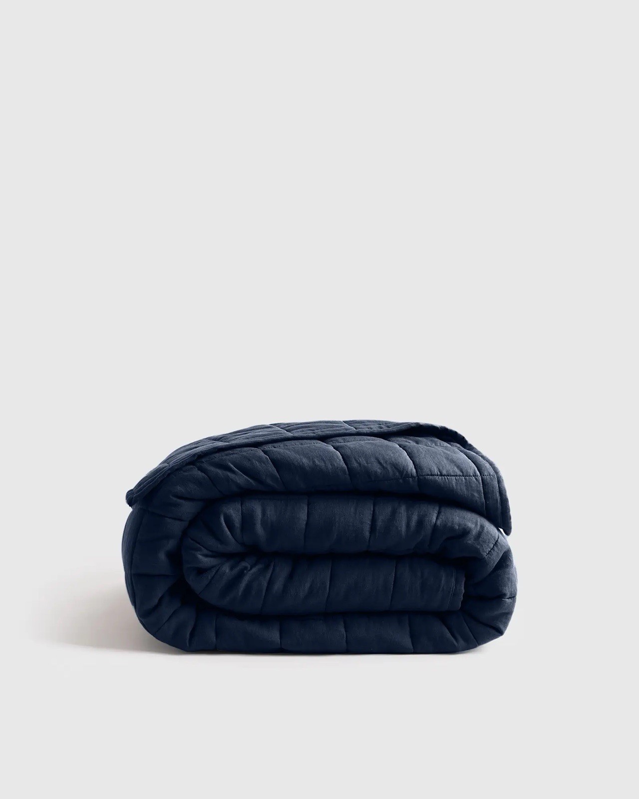Quince European Linen Box Quilt Full/Queen-Dark Navy Quince European Linen Box Quilt Full/Queen-Dark Navy