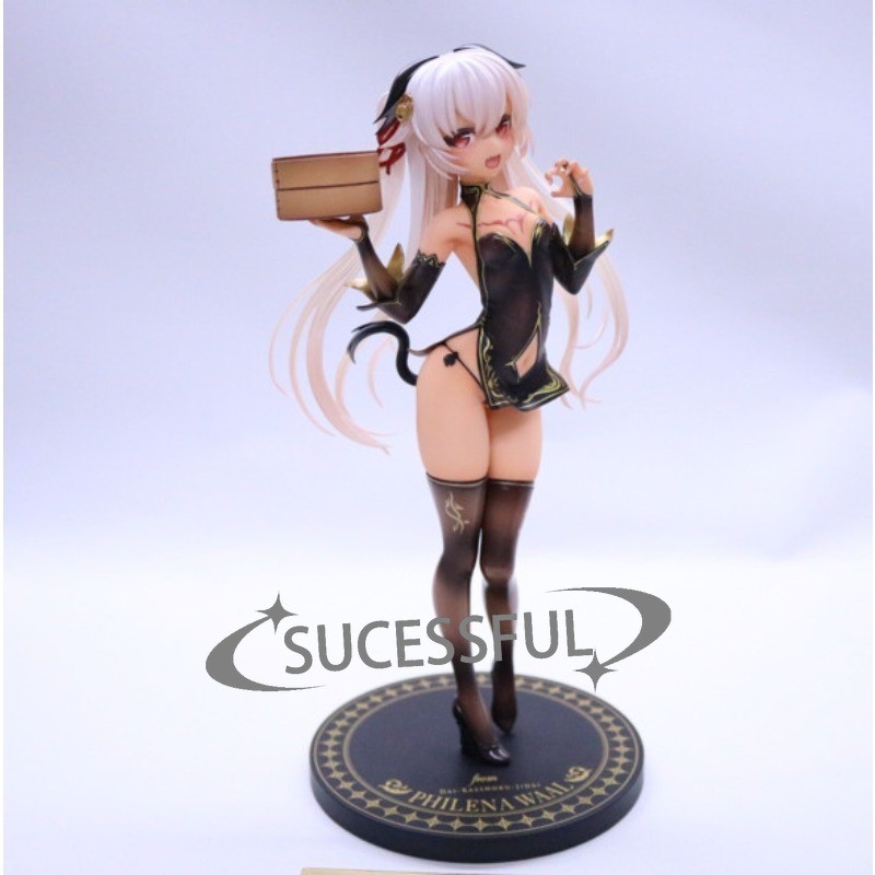 1/6 Scale Anime Lady in Brown Cheongsam PVC Figure, 24cm, Loose No Original Box